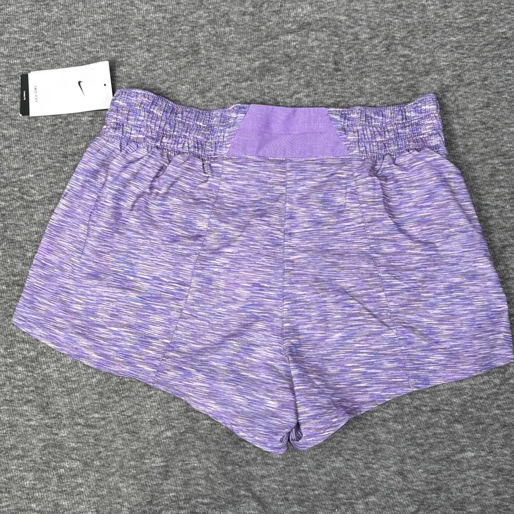 Nike Dri-FIT Athletic‎ Lined Shorts Womens Medium Purple Running Gym Lined NWT